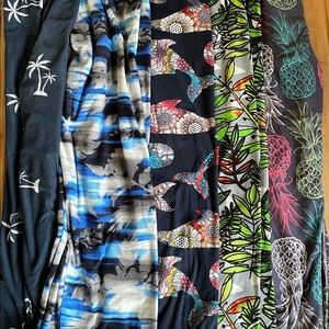 Tropical Print Capris -Lot set of 6 pairs